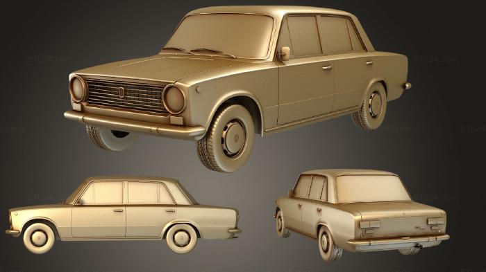 Vehicles (Fiat 124 (Mk1) 1966, CARS_1427) 3D models for cnc